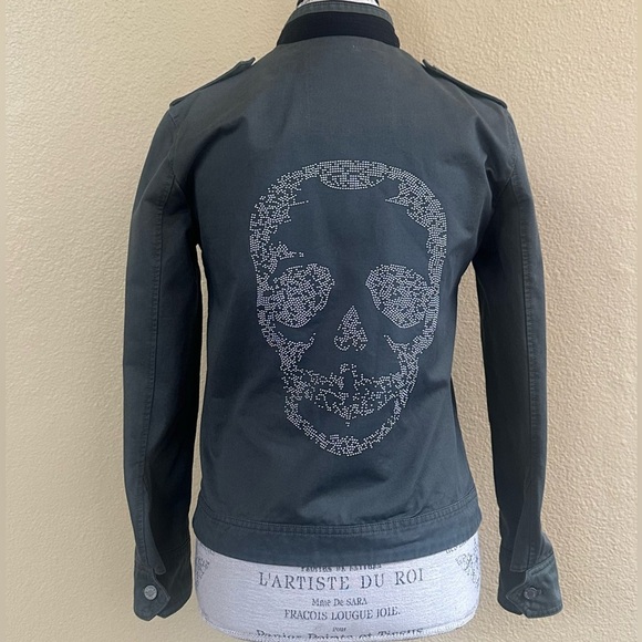 ZADIG & VOLTAIRE “Kavy”
Embellished Skull Military Jacket Extra Small New! - Picture 9 of 15